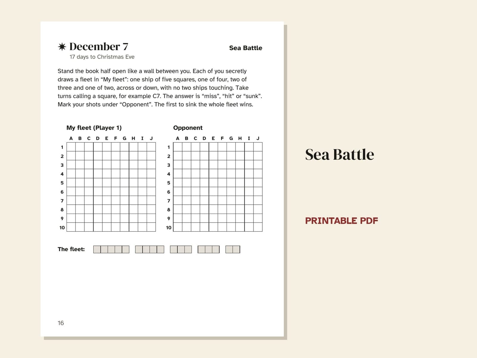A page from the book: the duel for December 7, Sea Battle