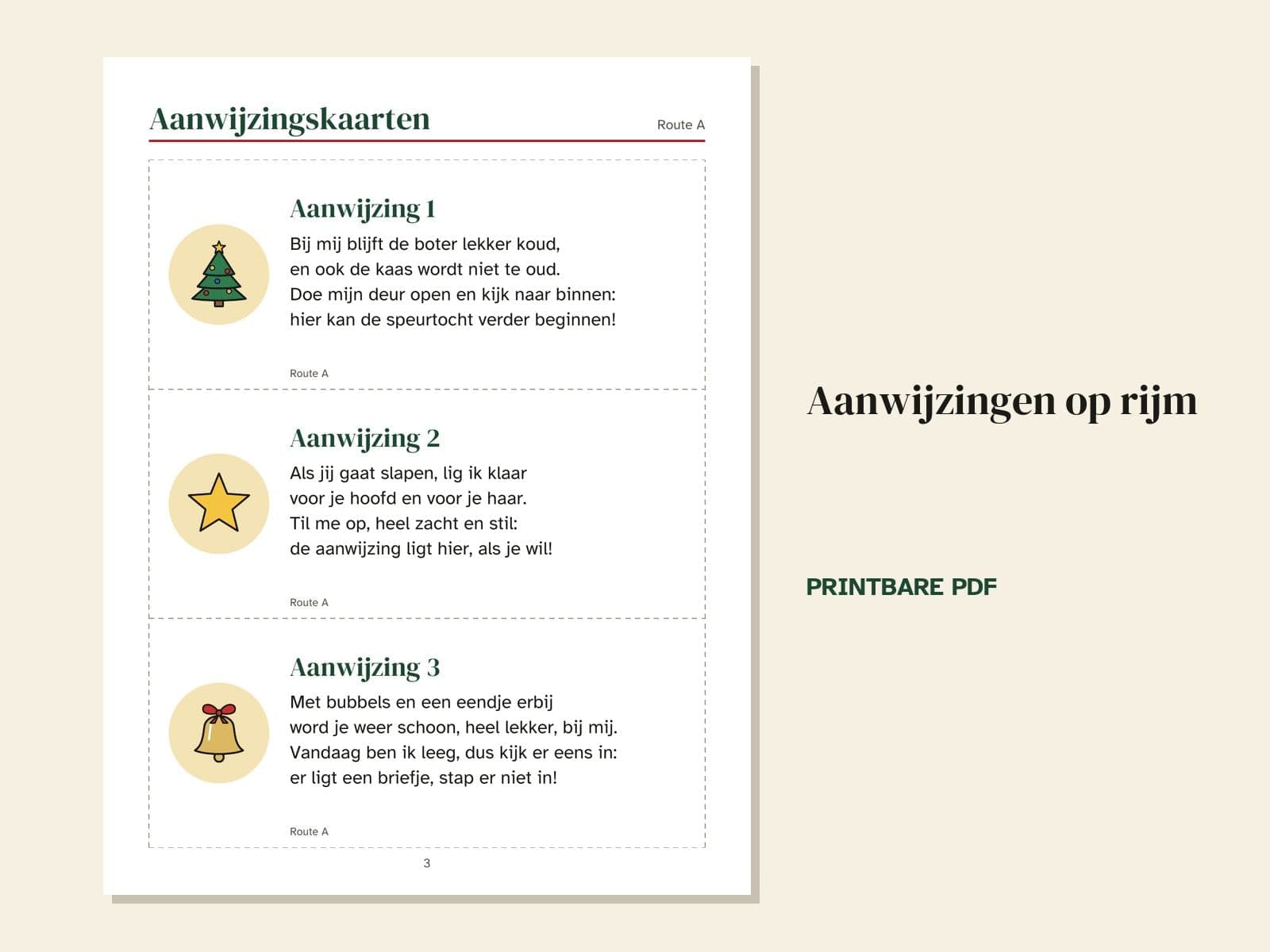 Een pagina uit het boek: aanwijzingen op rijm