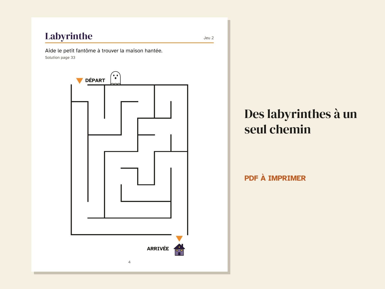 A page from the book: mazes with one way through