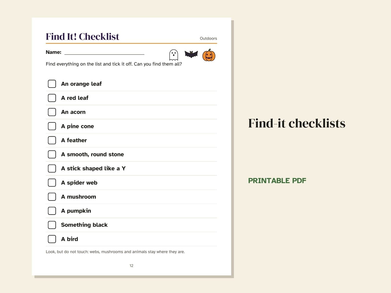 A page from the book: find-it checklists