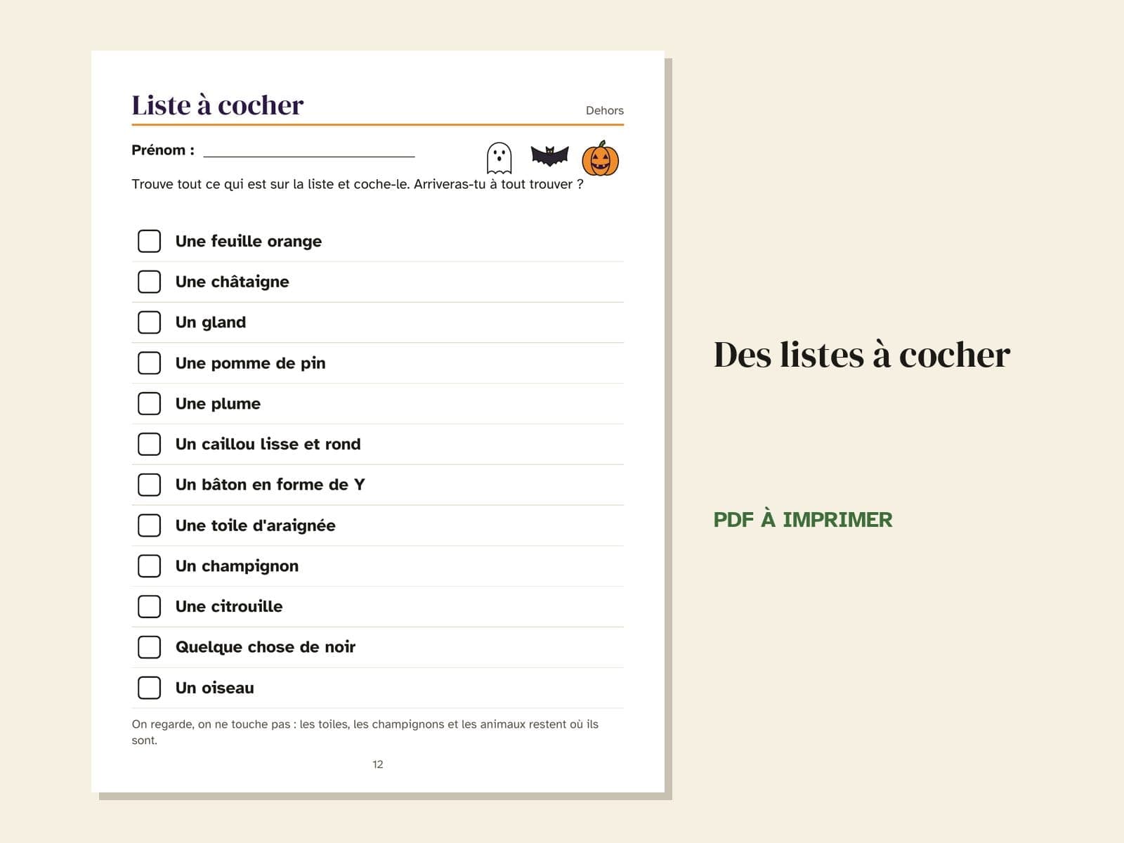 Een pagina uit het boek: zoeklijsten om af te vinken