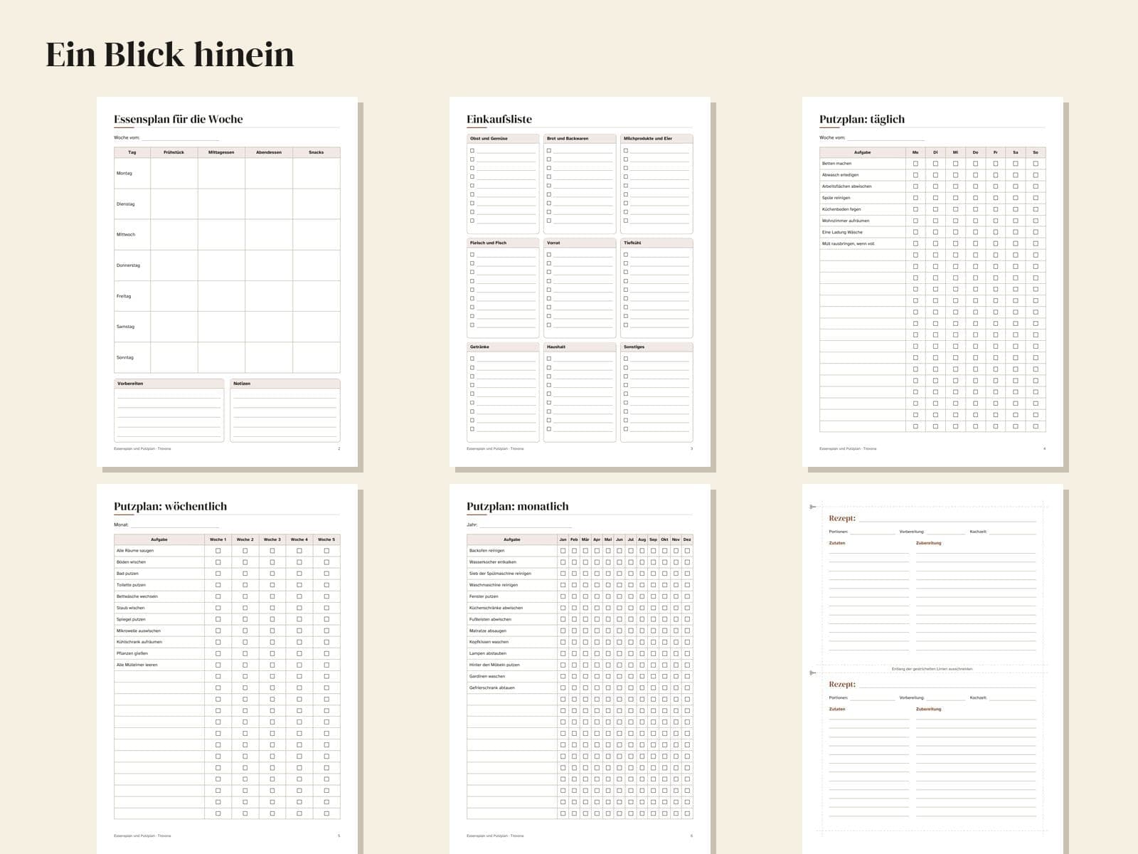 Sechs Seiten aus der PDF-Datei, verkleinert