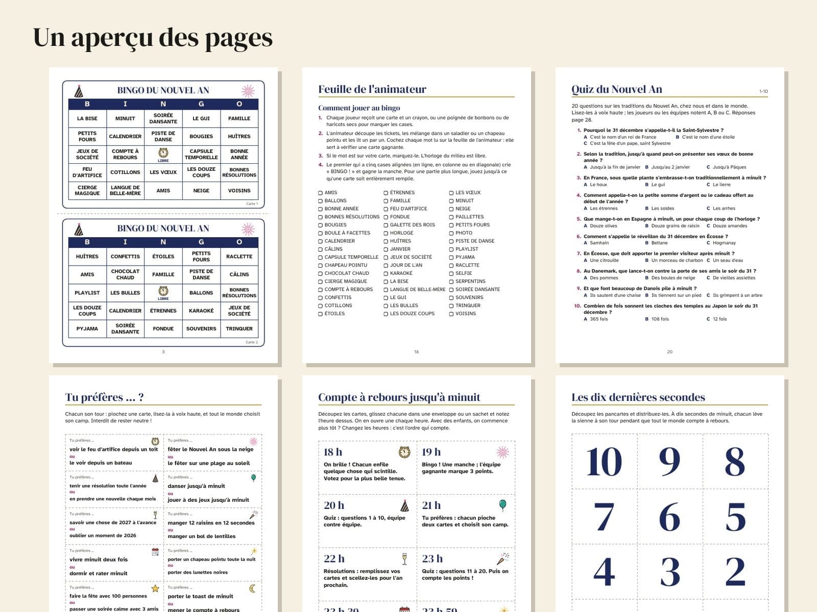 Six pages du livre, en réduction