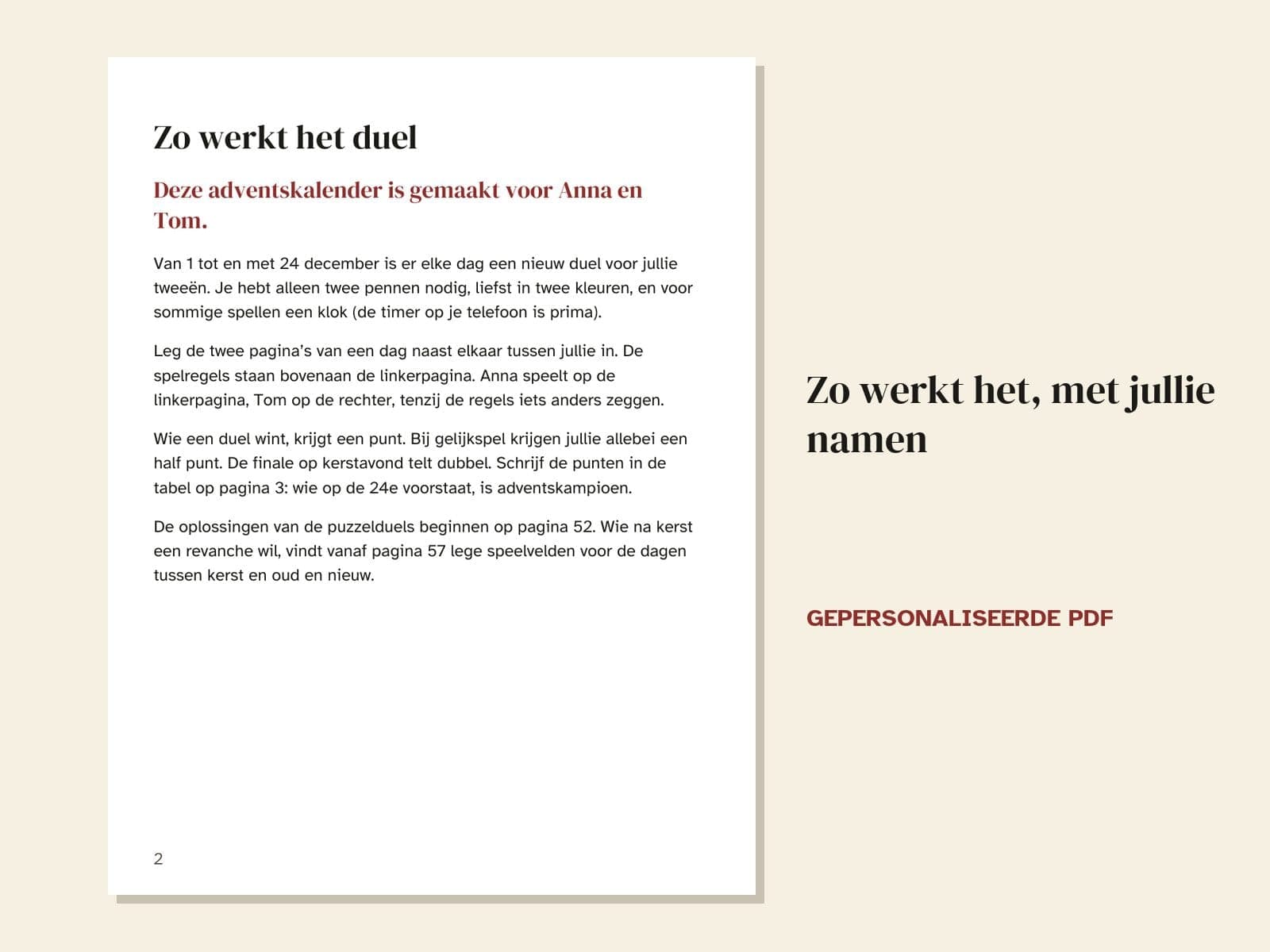 Eine Seite aus dem Beispiel: so geht's, mit beiden Namen