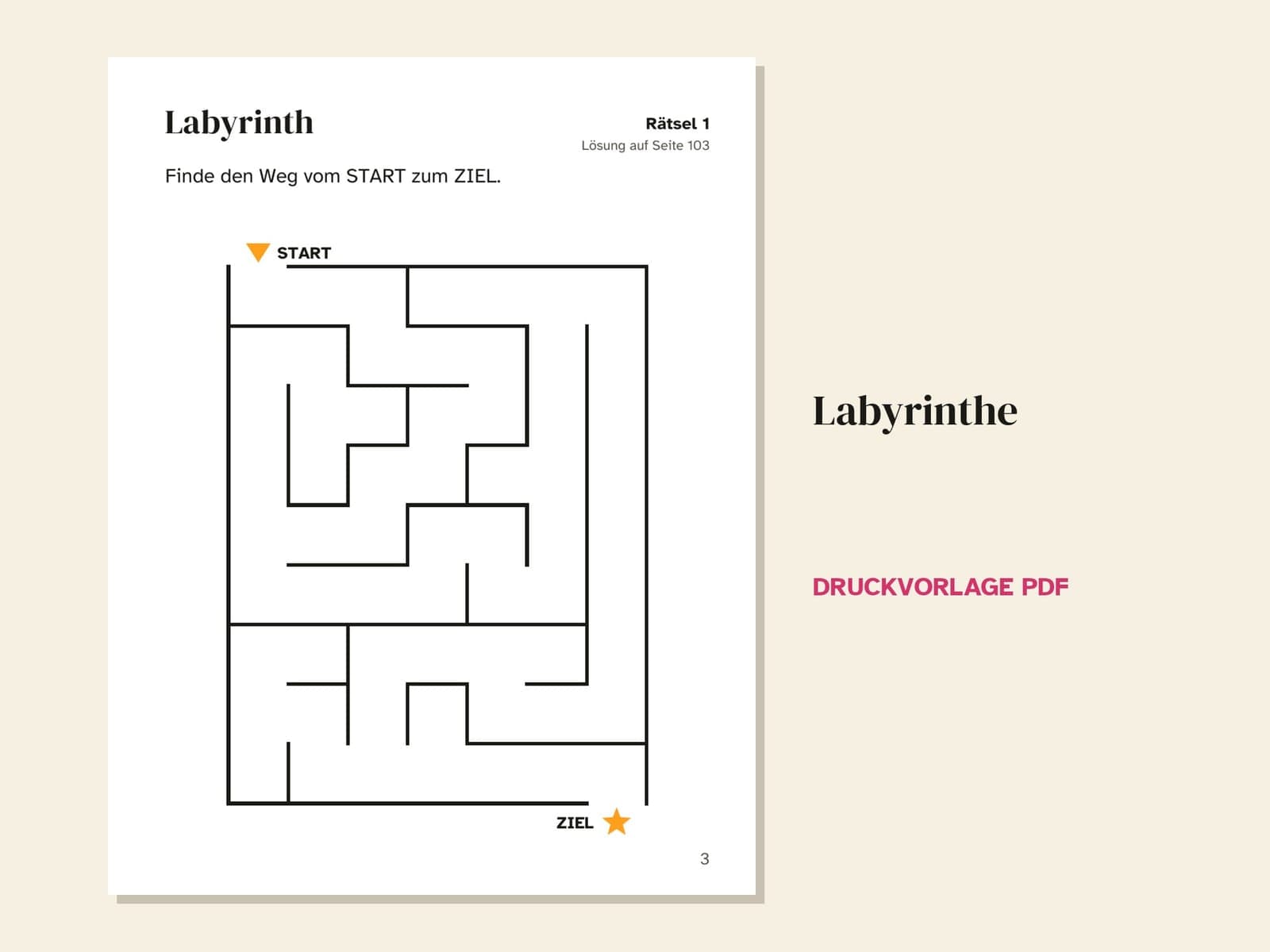 A page from the book: a maze (Labyrinth)