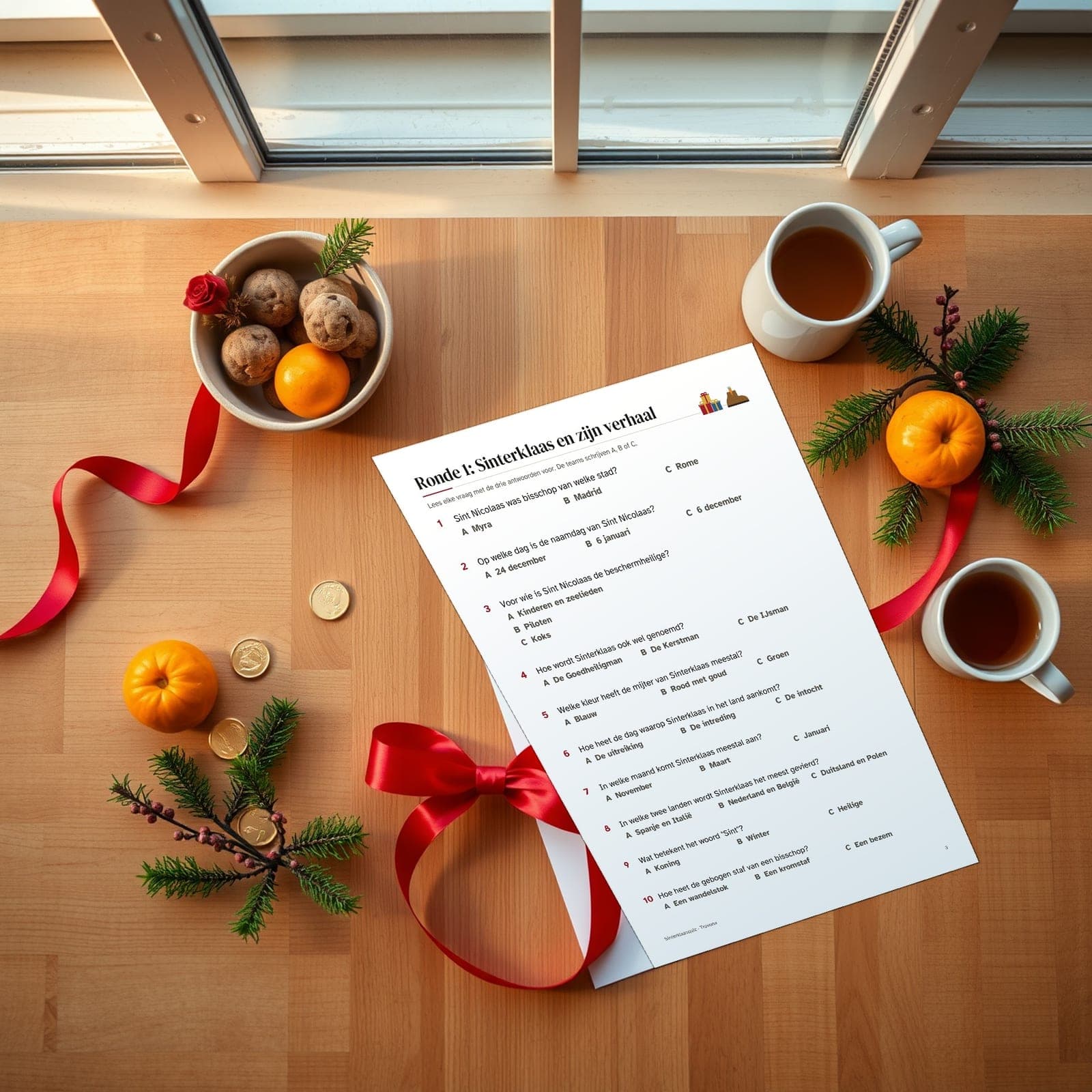 Eine Seite aus der PDF-Datei: Sinterklaas-Quiz für die Familie: 60 Fragen in 6 Runden