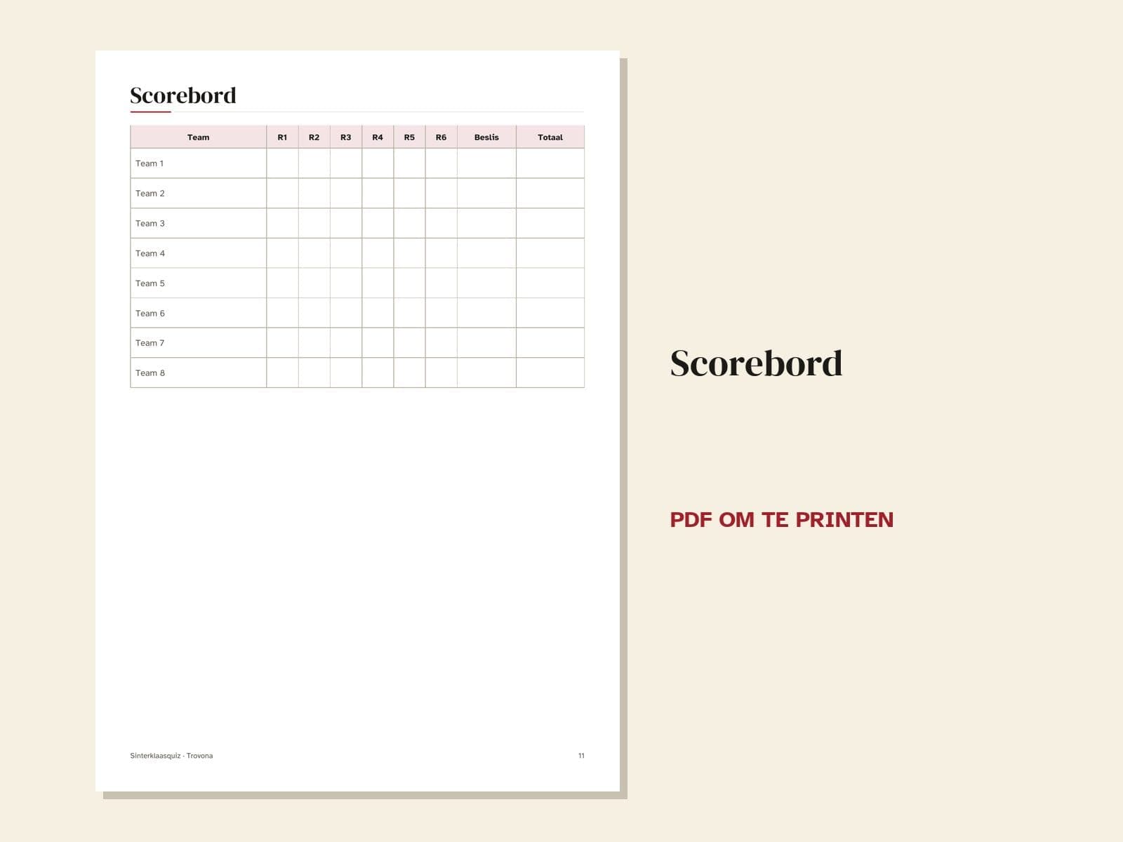 Eine Seite aus der PDF-Datei: Sinterklaas-Quiz für die Familie: 60 Fragen in 6 Runden
