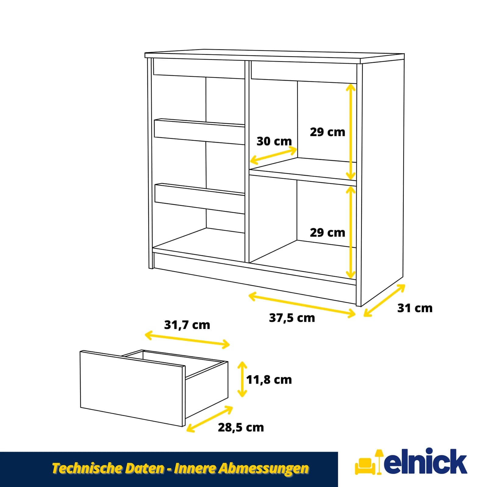 MIKEL sideboard, 3 drawers and 1 door, 80 cm, anthracite grey/black gloss (5)