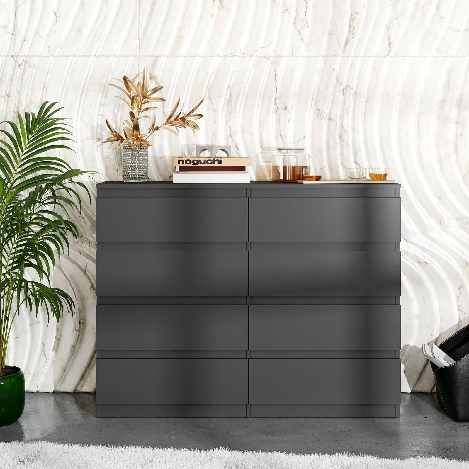 GABRIEL Kommode mit 8 Schubladen, 120 cm, Anthrazitgrau (3)