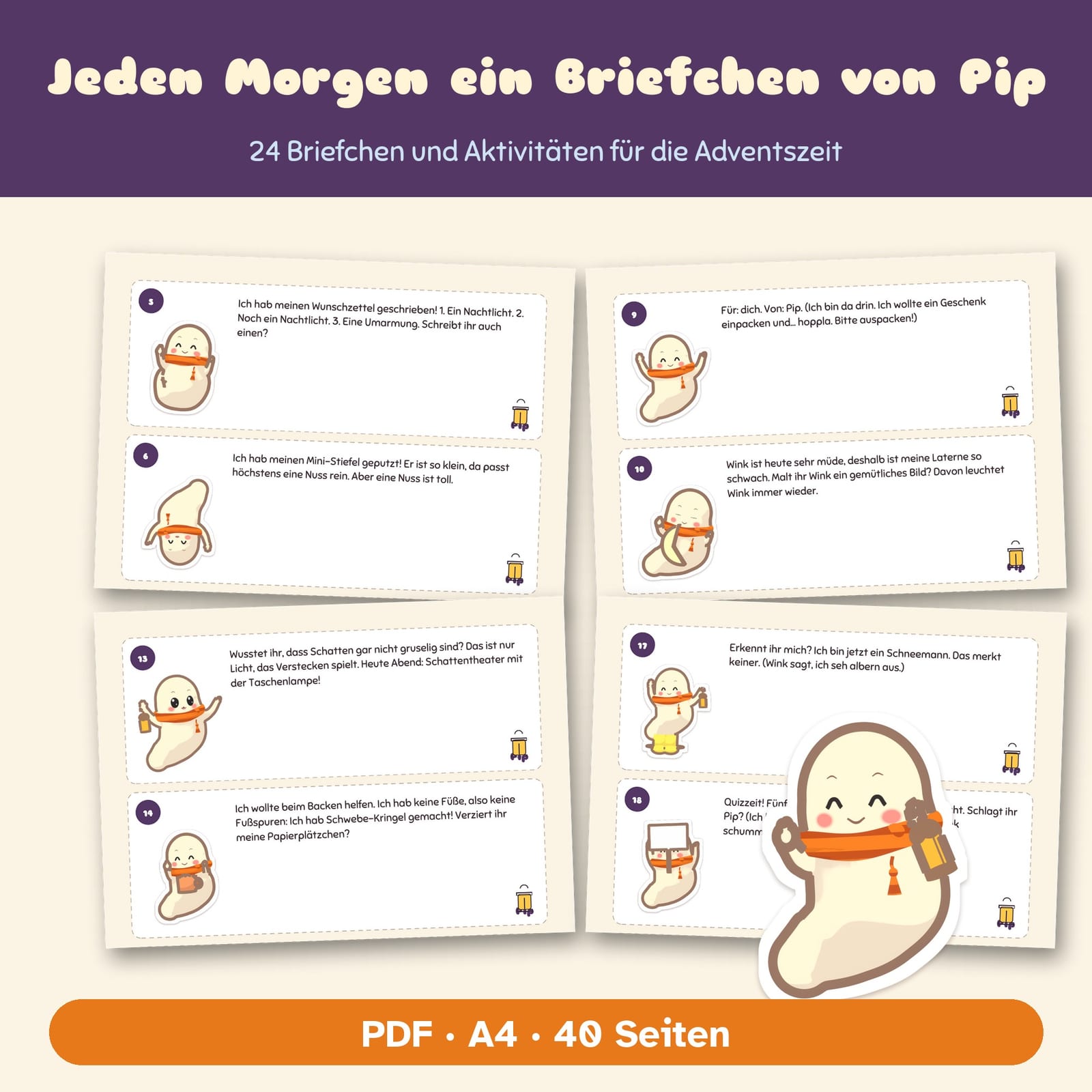 Eine Seite aus Pip zu Besuch