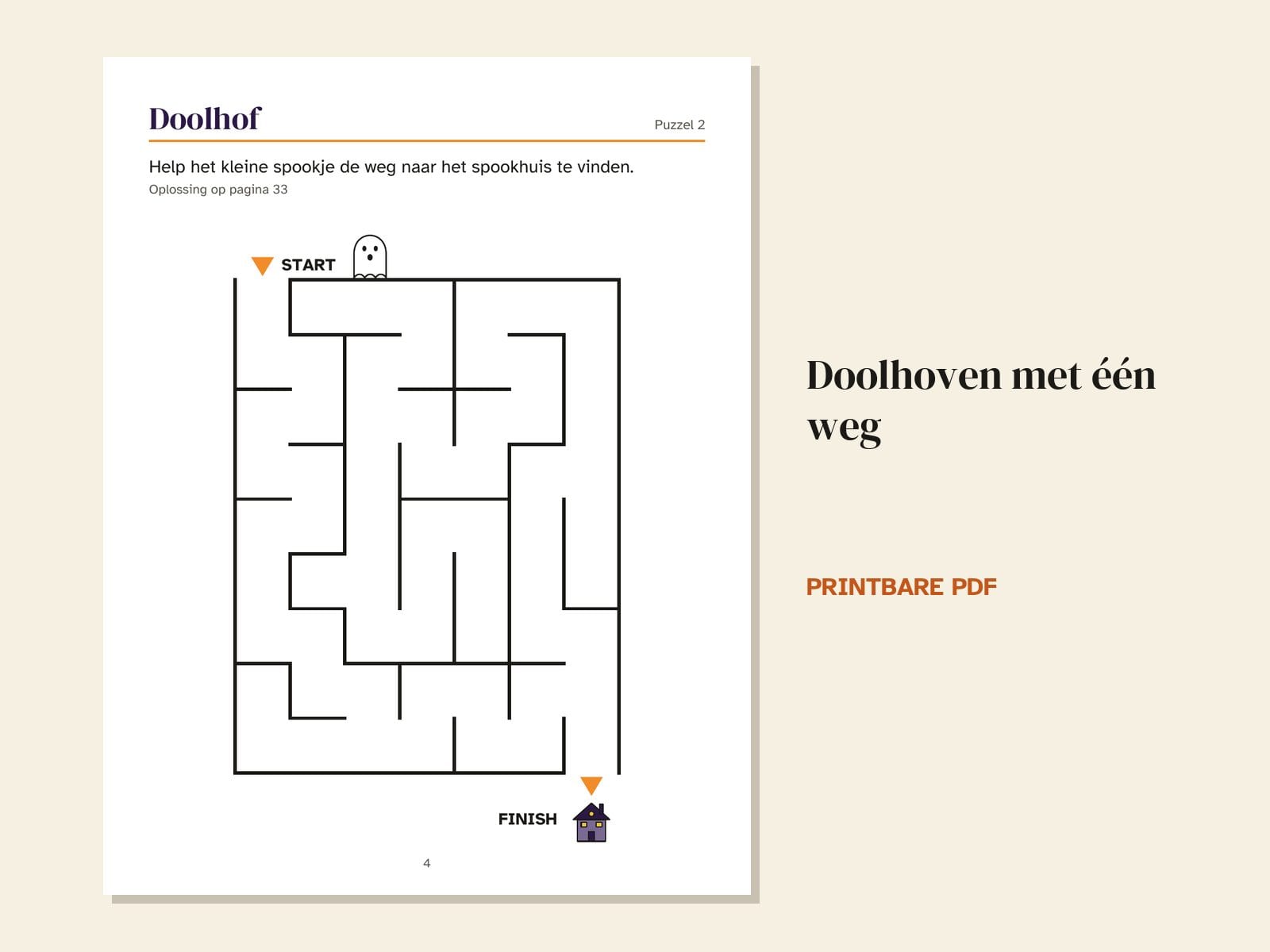 Een pagina uit het Halloween-doeboek